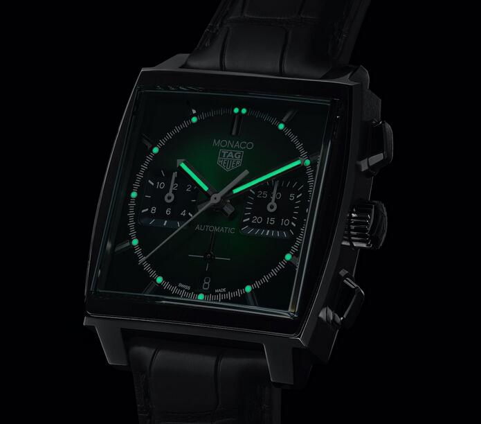 Classic TAG Heuer 2021 Grand Prix de Monaco Historique Green Dial Chronograph Replica 1